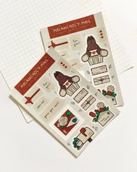 Image 4 of melancholy mail sticker sheet