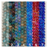 Image 2 of Colorful transparent glass bead strands