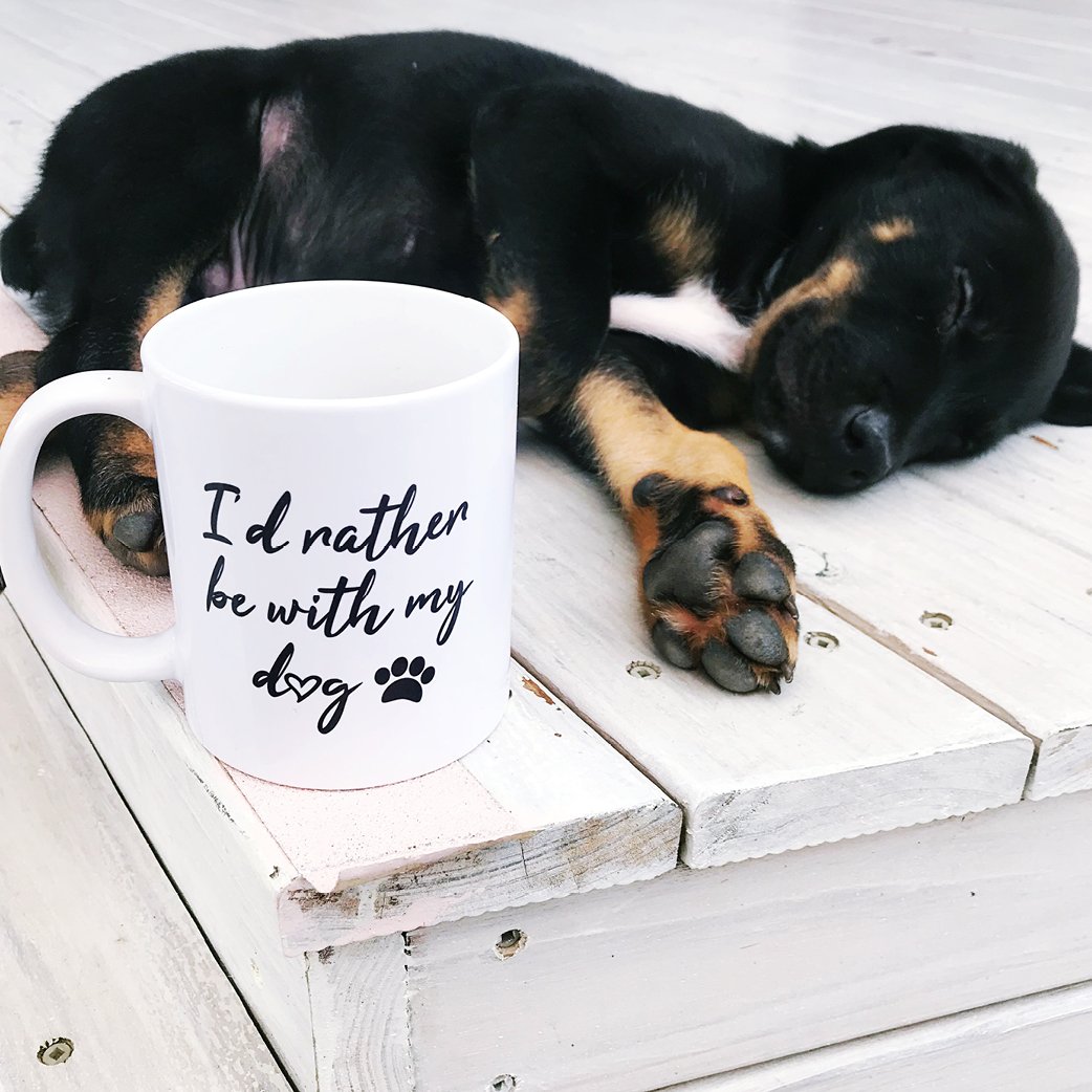 Image of I'd rather be with my dog mug