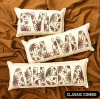 Image 2 of Vintage floral personalised name cushion 