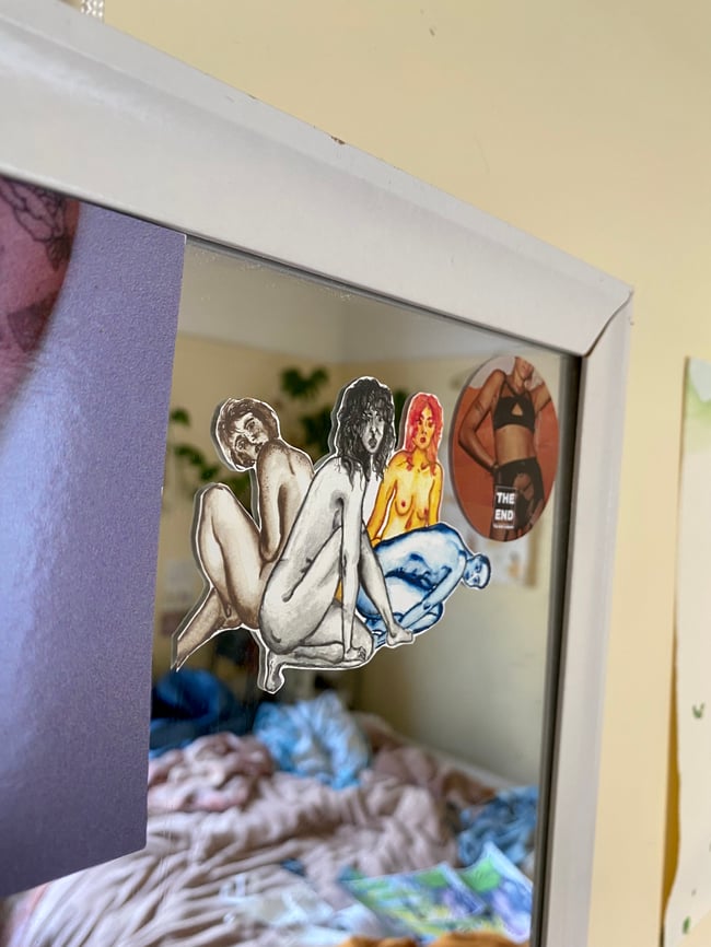 Relaxed nude figure STICKER!