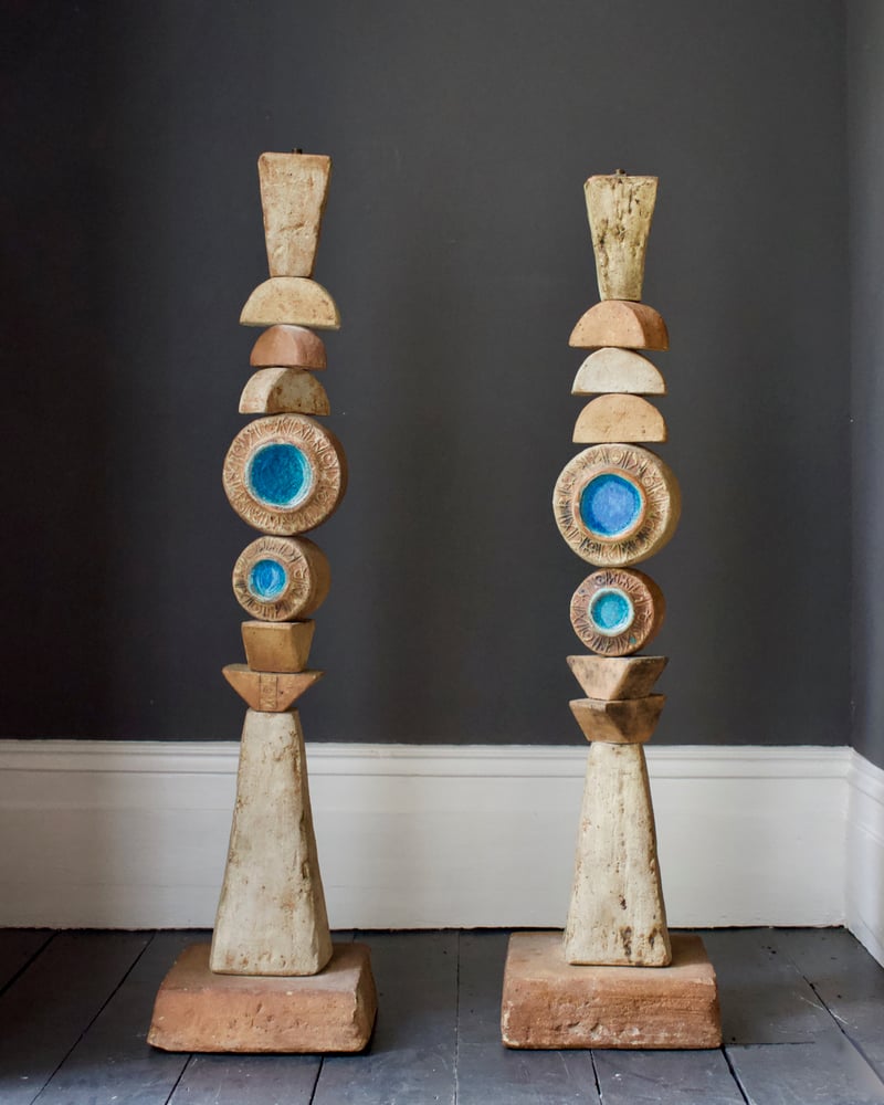 Image of Bernard Rooke Studio Ceramic Totem Floor Lamp