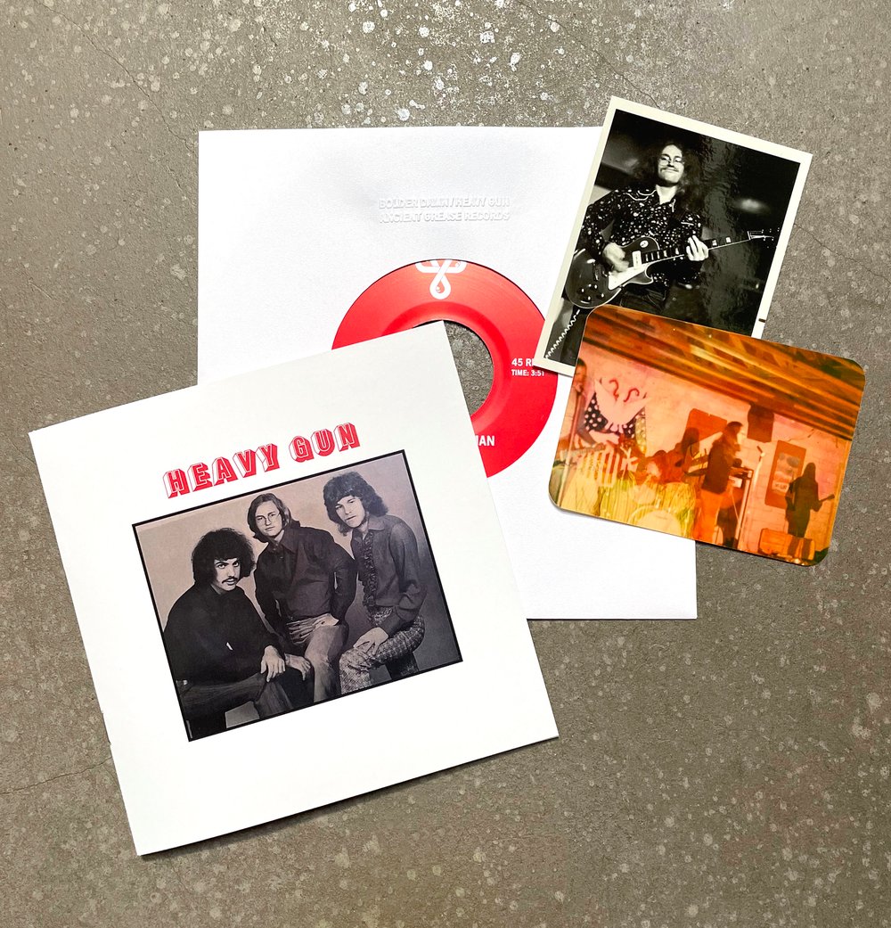 BOLDER DAMN/HEAVY GUN•••Split 7"••• BLACK VINYL + REVERSIBLE BOOKLET - EDITION OF 40