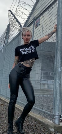 Image 1 of Custom Script crop tees 