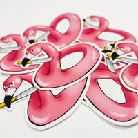 Image 3 of Sticker Été - Flamant Rose