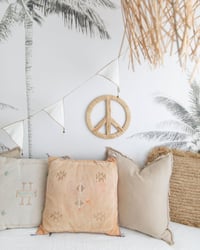 Image 3 of Raffia Peace Sign 30cm ( use drop down menu for colour selection)