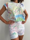 Strawberry Picnic-Crop T-shirt 
