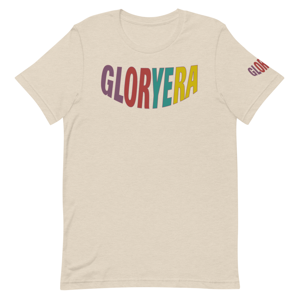 Image of GLORYERA® CREW TEE (HEATHER DUST/PLUM/CRIMSON/SEA TEAL/CANARY)