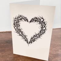 "From The Void With Love" Black Greeting Card