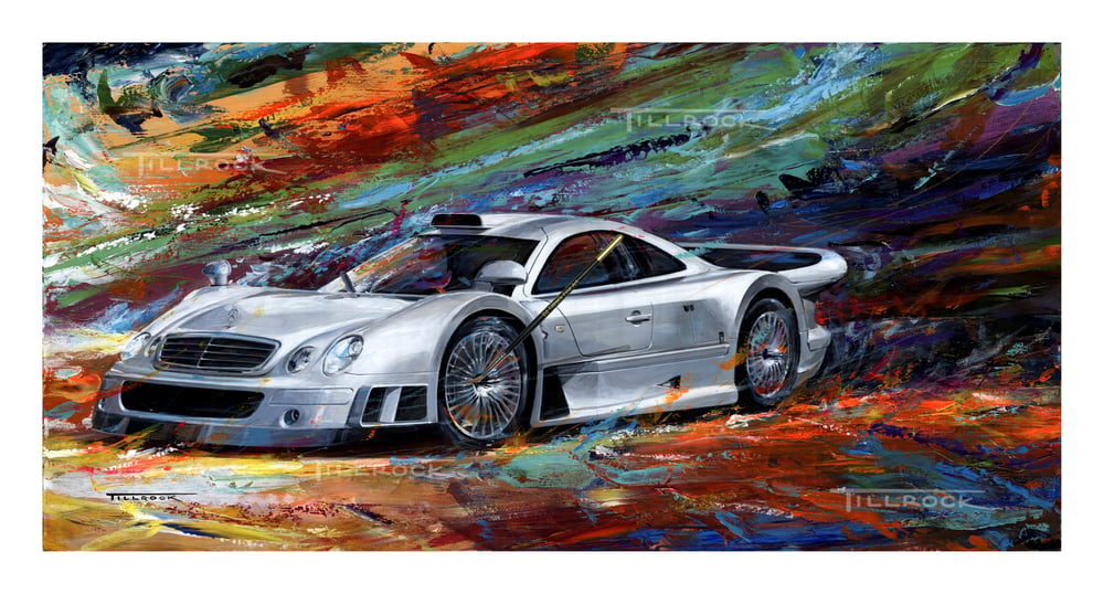 Image of CLK GTR "Silver Surfer" (17x30) or (22 x 40)  Signed & Numbered Giclee' Prints