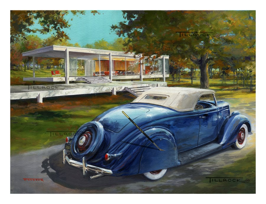 Image of "Farnsworth House,  Custom '35"   18" x 24" Signed & Numbered Giclee' Prints