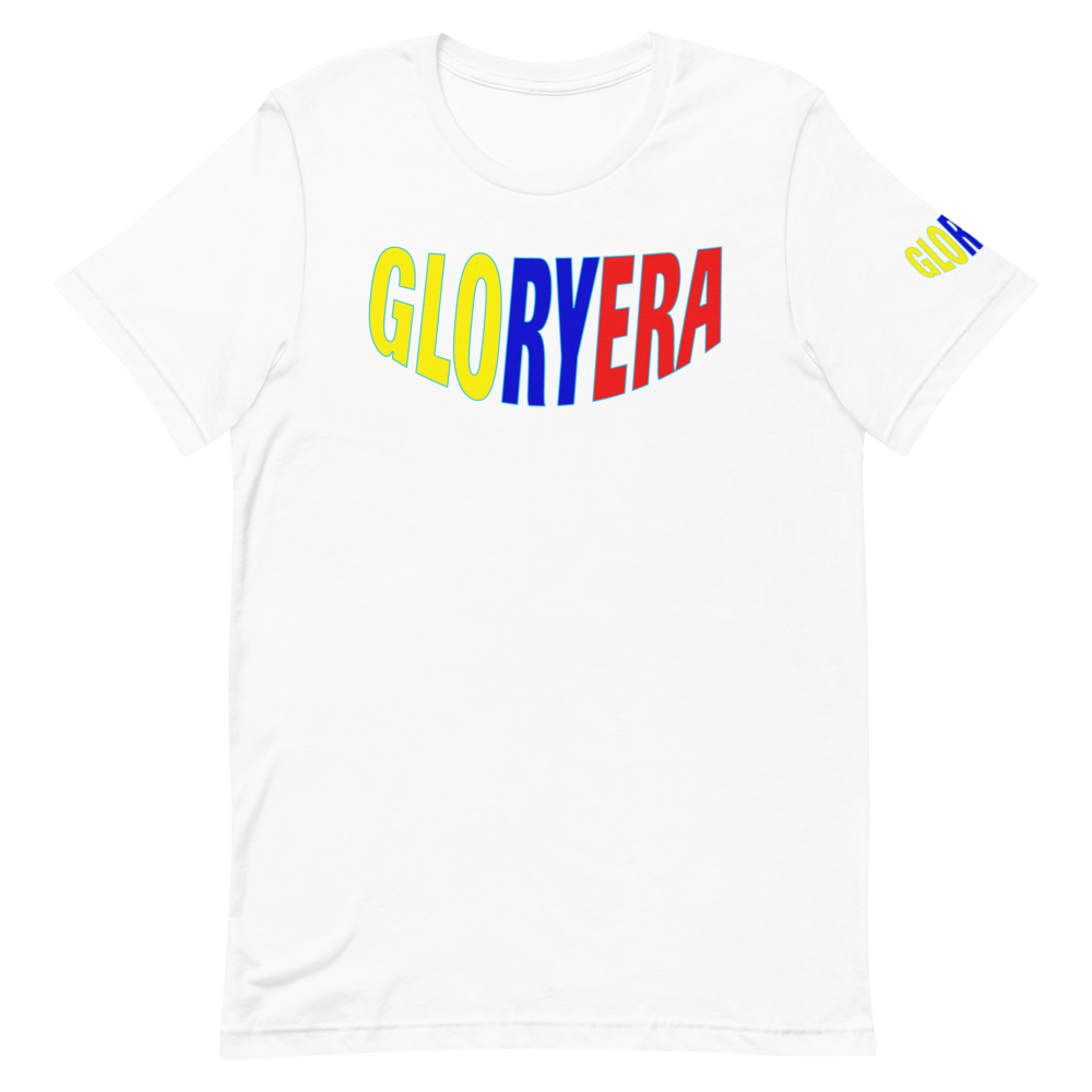Image of GLORYERA® CREW TEE (WHITE/BLUE/UNIVERSITY RED/TURQUOISE)