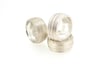 Sterling Silver Round, grooved 'Strata' Ring. 10mm wide band with a rounded, easy fit inside
