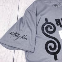 Image 2 of Retro Dollars T-Shirt Grey, Black & White
