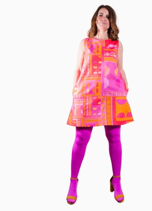 Image of Valleri in the City Dress : Orange/Pink