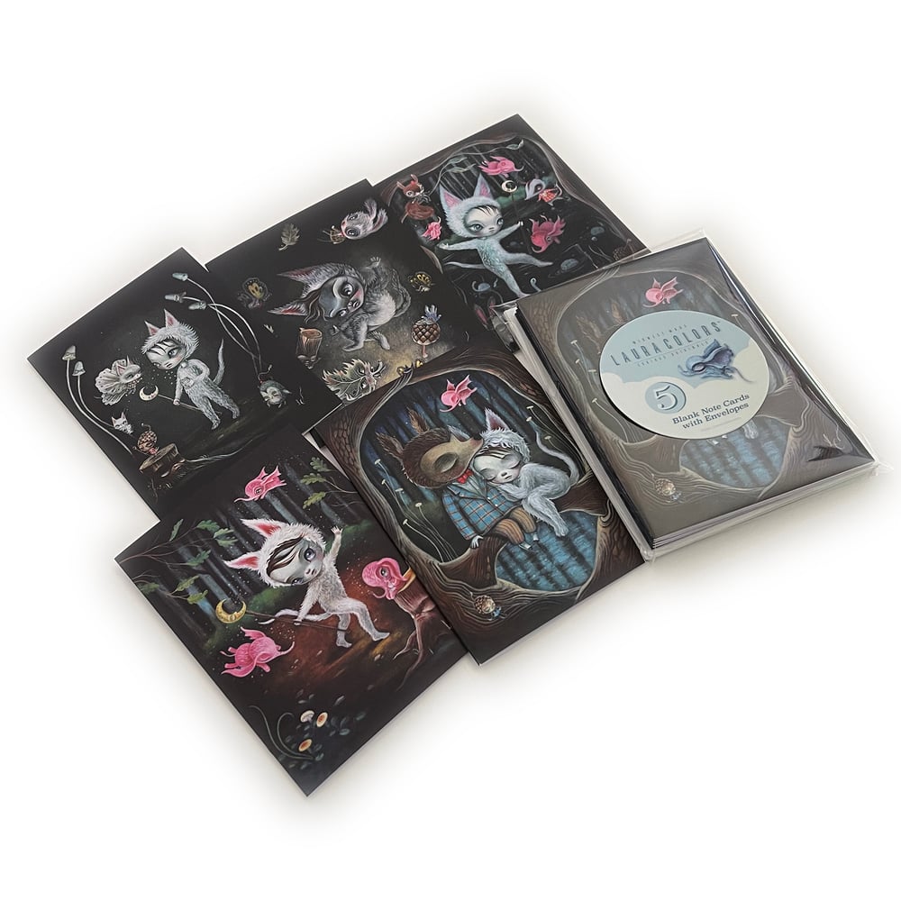 Image of Moonbeam Notecards (series of 5)