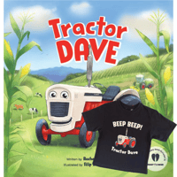 Tractor Dave Book + Tee Combo