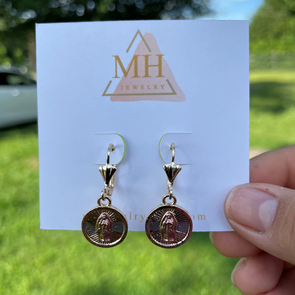 Virgencita Huggie earrings