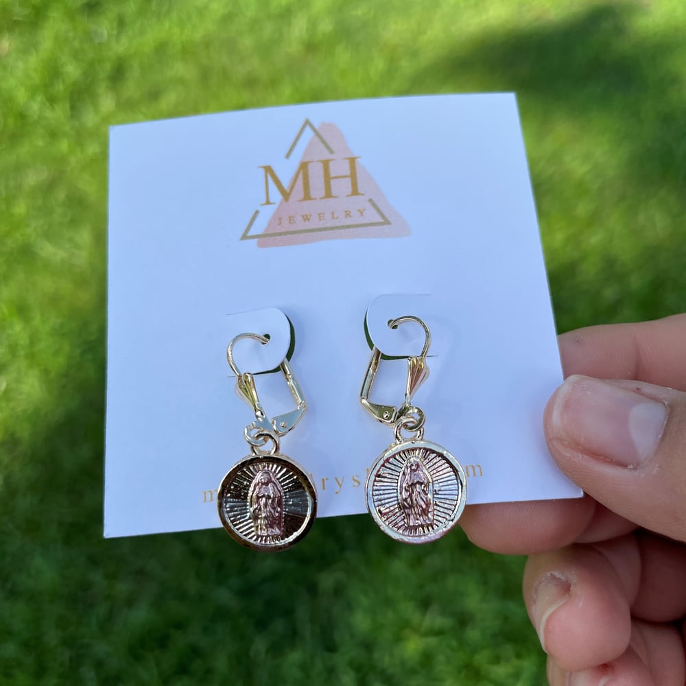 Virgencita Huggie earrings