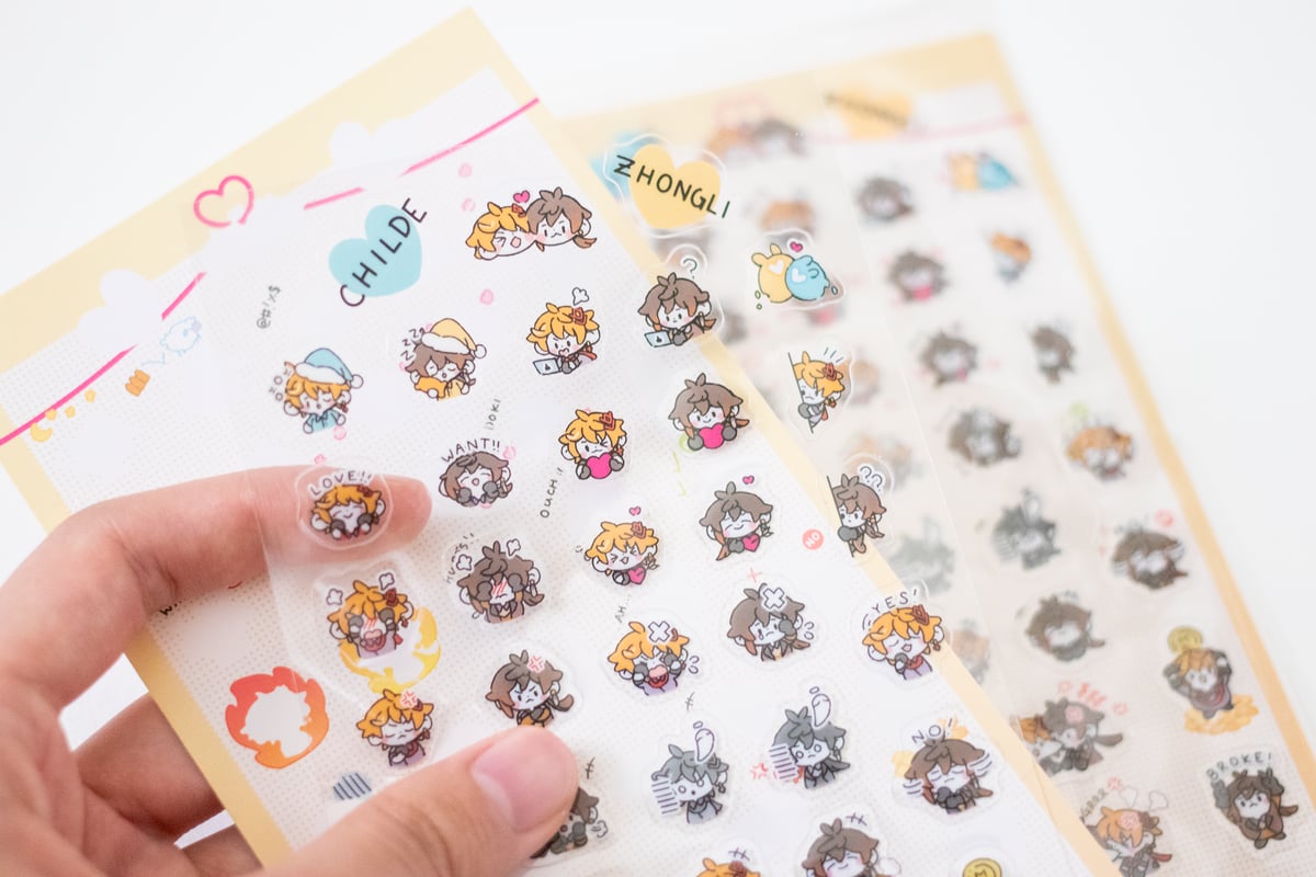 Image of GENSHIN :: Childe + Zhongli Stickers 