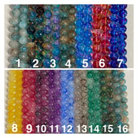 Image 1 of Colorful transparent glass bead strands