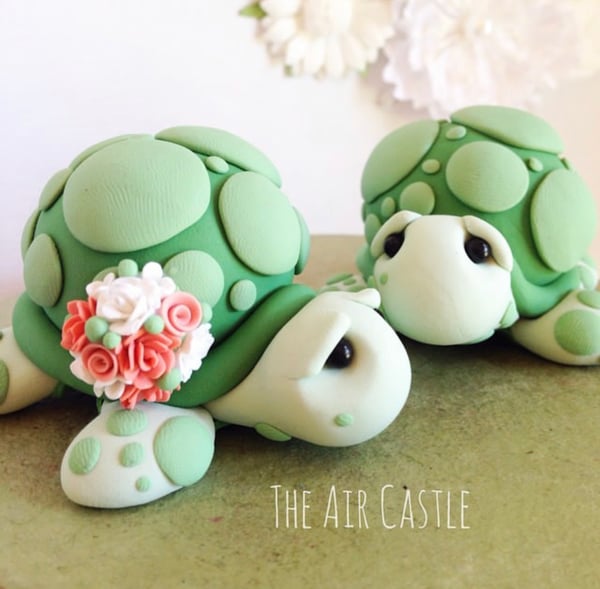 Image of Turtle Wedding Cake Topper