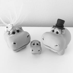 Image of Hippo Wedding Cake Topper