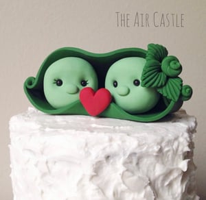 Image of Peas in a Pod Wedding Cake Topper