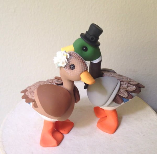 Image of Mallard Duck Wedding Cake Topper