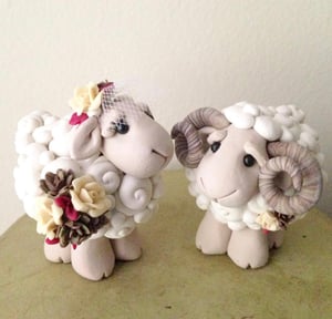 Image of Sheep Wedding Cake Topper