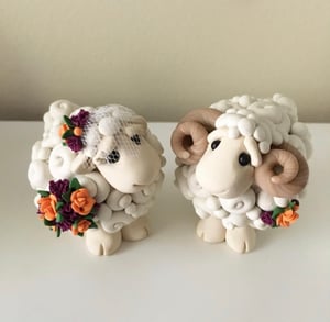 Image of Sheep Wedding Cake Topper