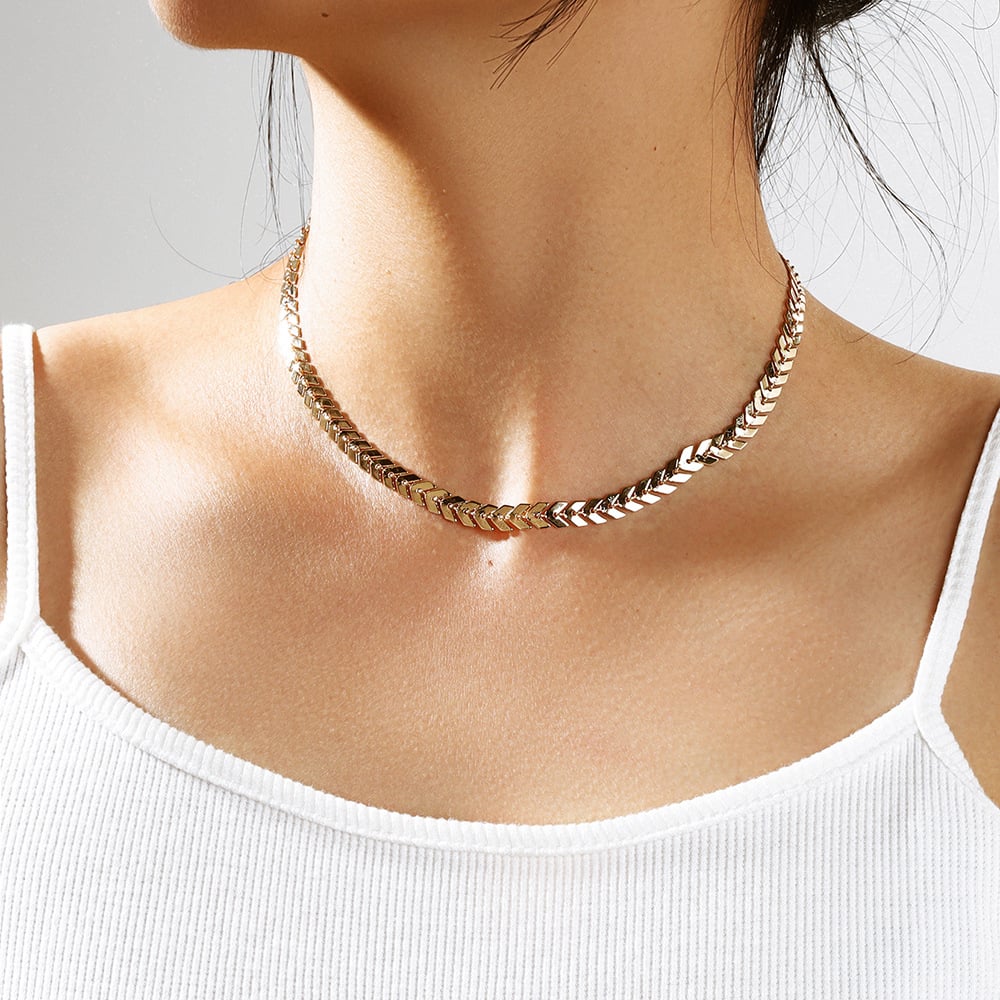 Image of Golden Arrow Geometric Necklace