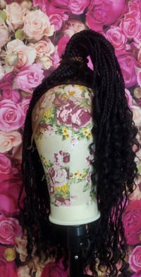 Shoulder length box braid wig