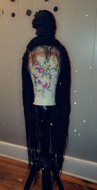 Butt length box braids wig