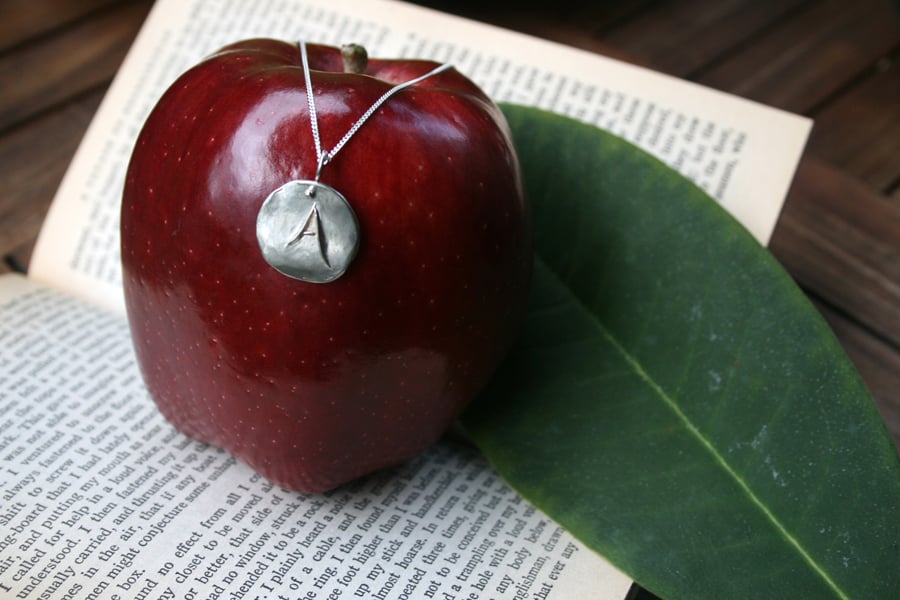 Image of Letter Medallion Necklace