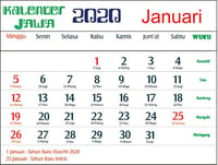 Contoh-Contoh Kalender Yang di Sediakan di Enkosa.Com