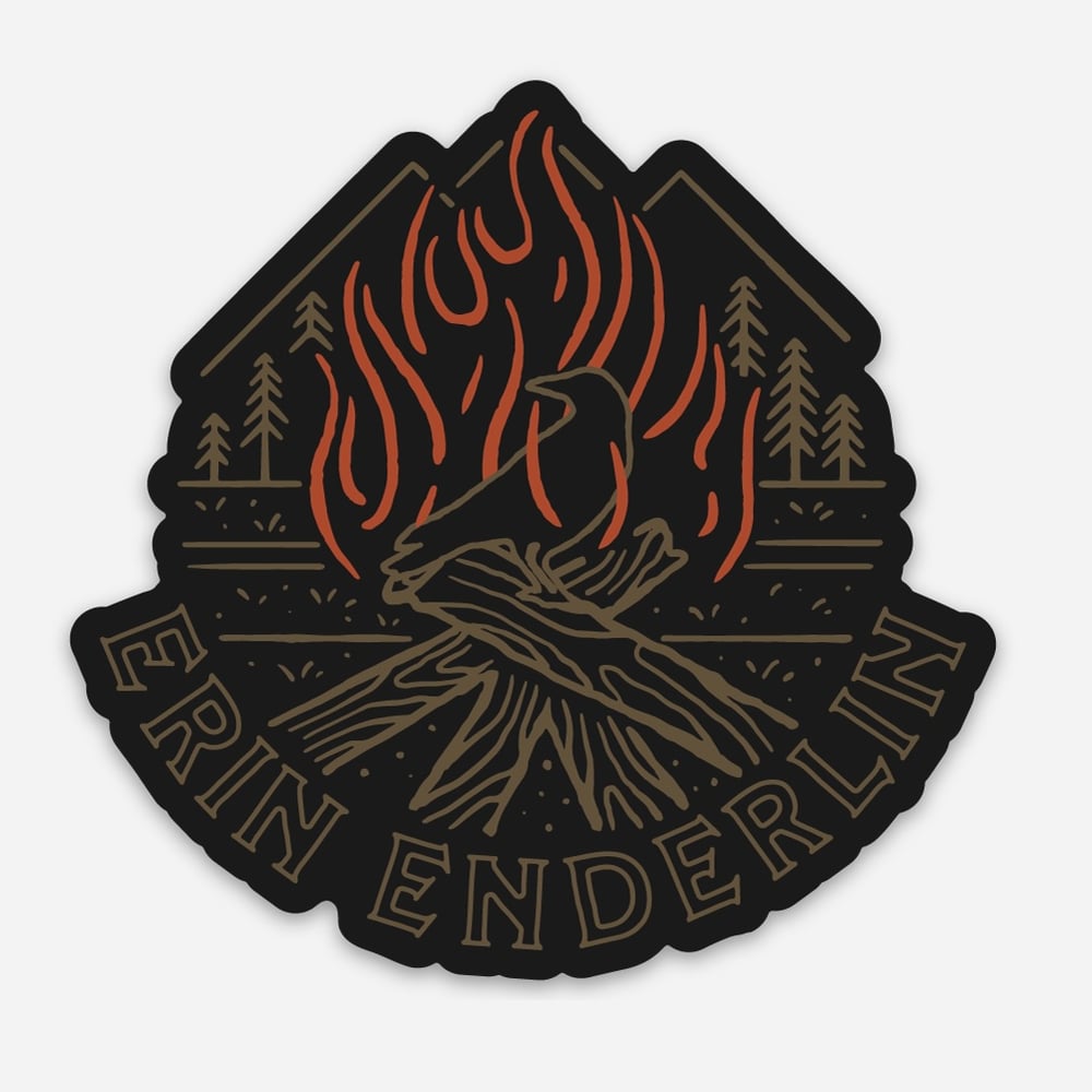 Image of Campfire Crow Sticker