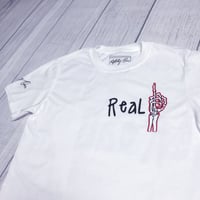 Image 1 of Real 1 T-Shirt White, Red & Black