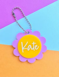 Custom acrylic daisy tag