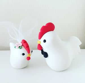 Image of Chicken Wedding Cake Topper