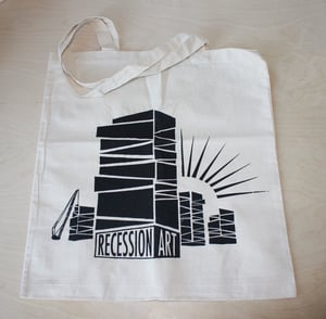 Image of Recession Art Tote Bag: designed by Megan Berk