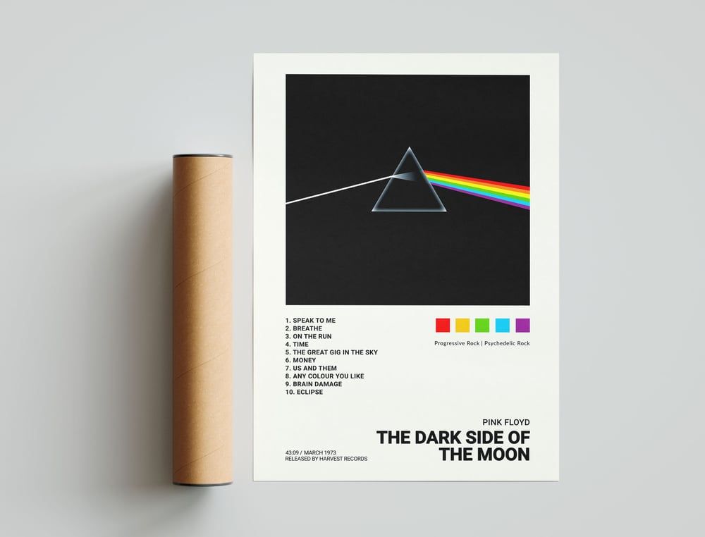 Pink Floyd - Le côté obscur de la lune, couverture de l'album Poster