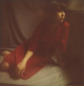 Image of Girl in red dress #3 - Polaroid Reproduction