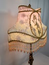 Luxury Victorian Lampshade - Silk, French Lace & Rose Quartz Beads