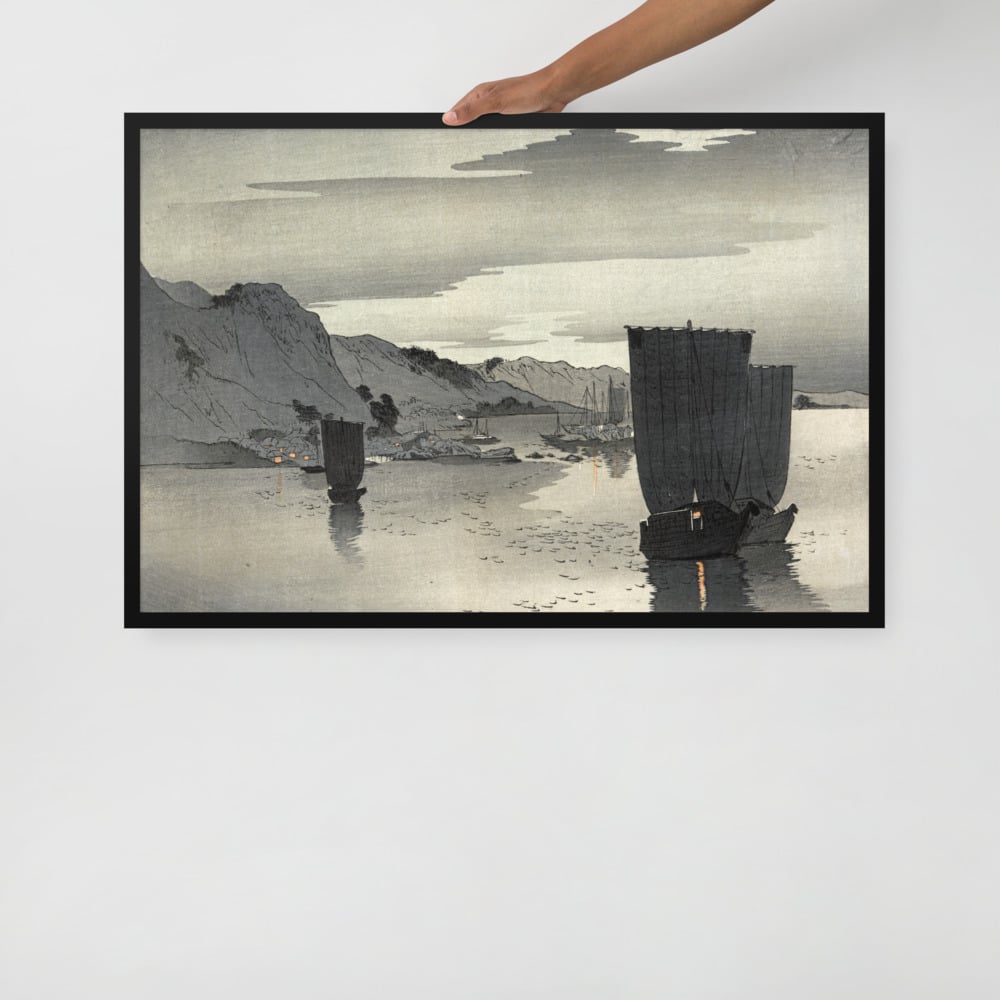 Yūgure no hansen - Framed matte paper poster