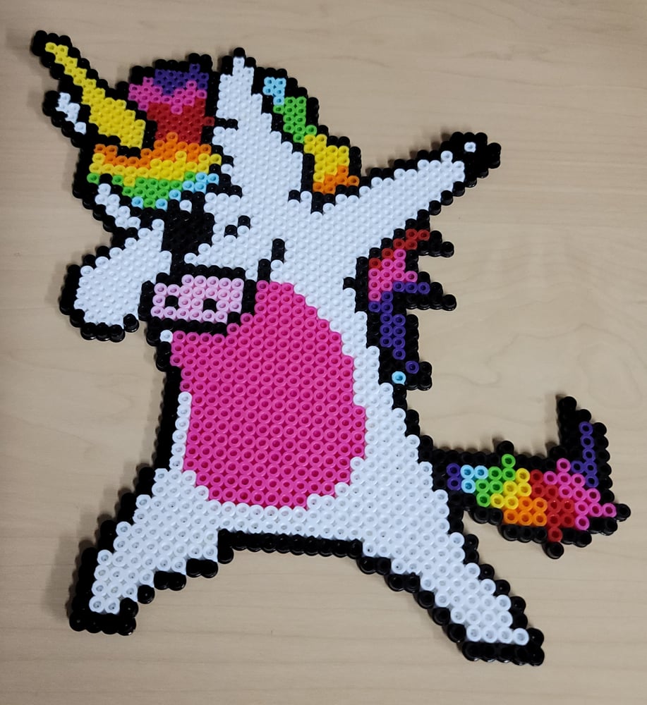 Image of Perler Bead Dabbing Unicorn