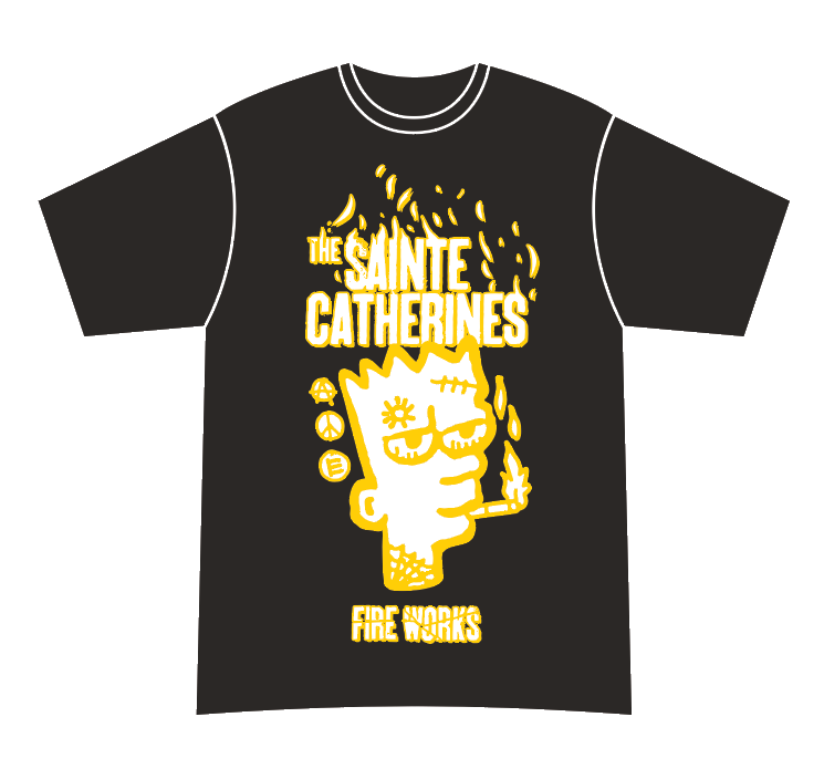 Image de THE SAINTE CATHERINES /// FIRE WORKS BART T-SHIRT