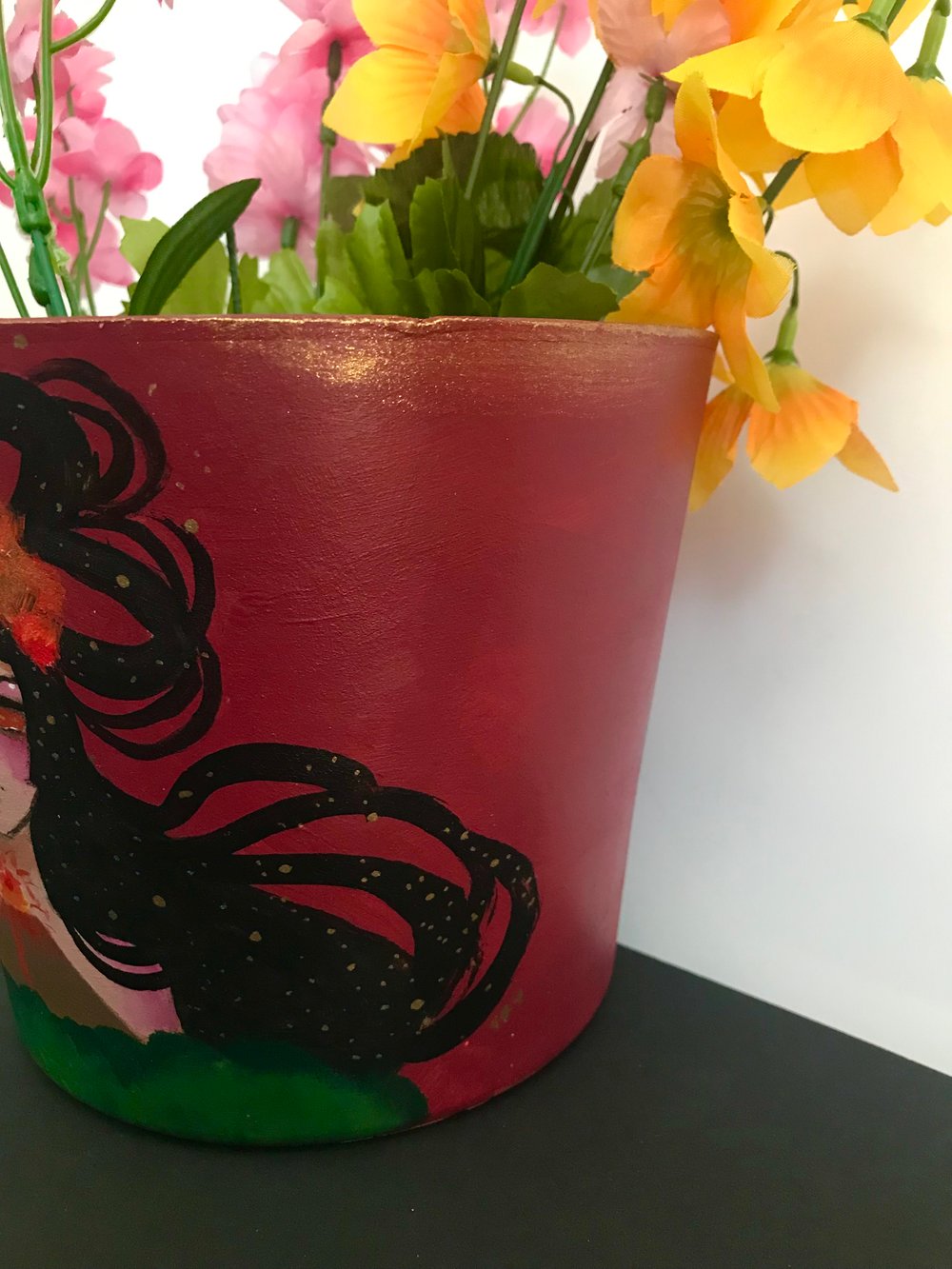 Fire goddess flower pot 