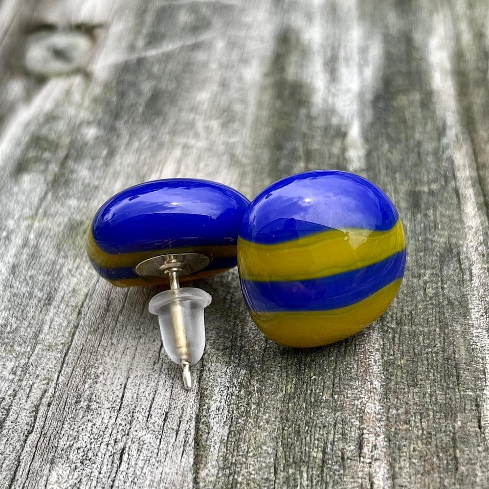 Image of Moss and Cobalt Studs