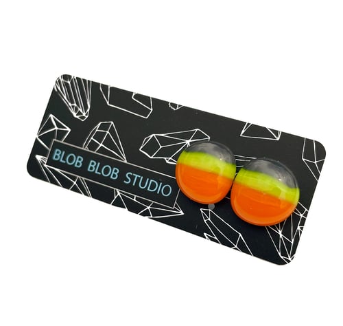 Image of Orange, Green, and Gray Studs
